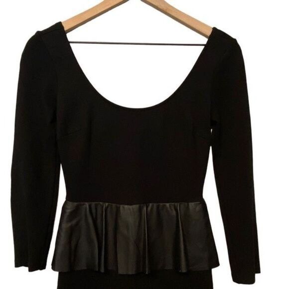 Zara Trafaluc Collection Small Black Peplum Cocktail Dress S - Picture 2 of 11